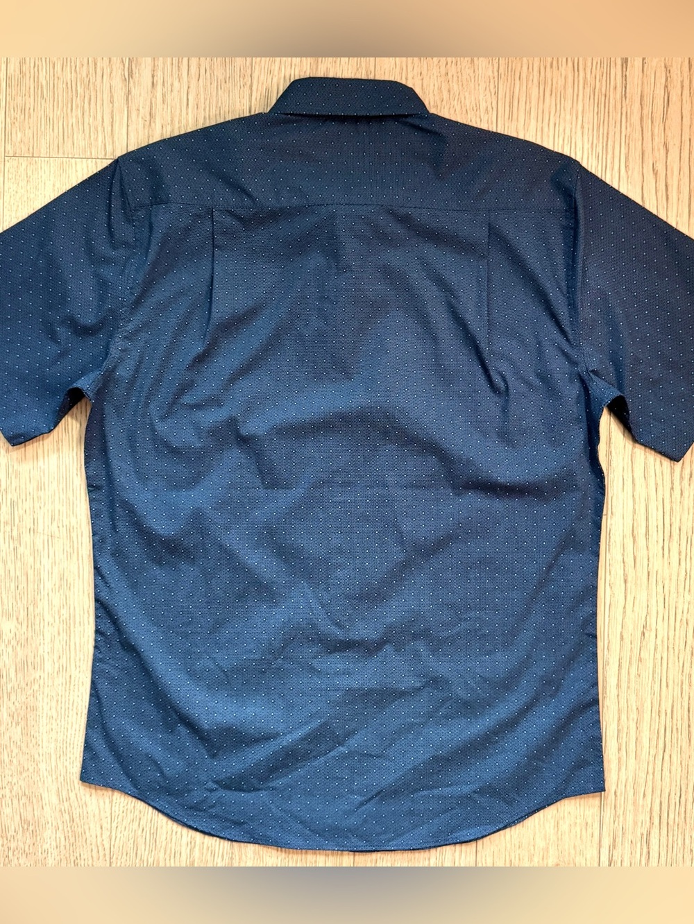 Men’s Navy Short Sleeve Cotton Shirt NWT - Size M - Picture 5 of 7